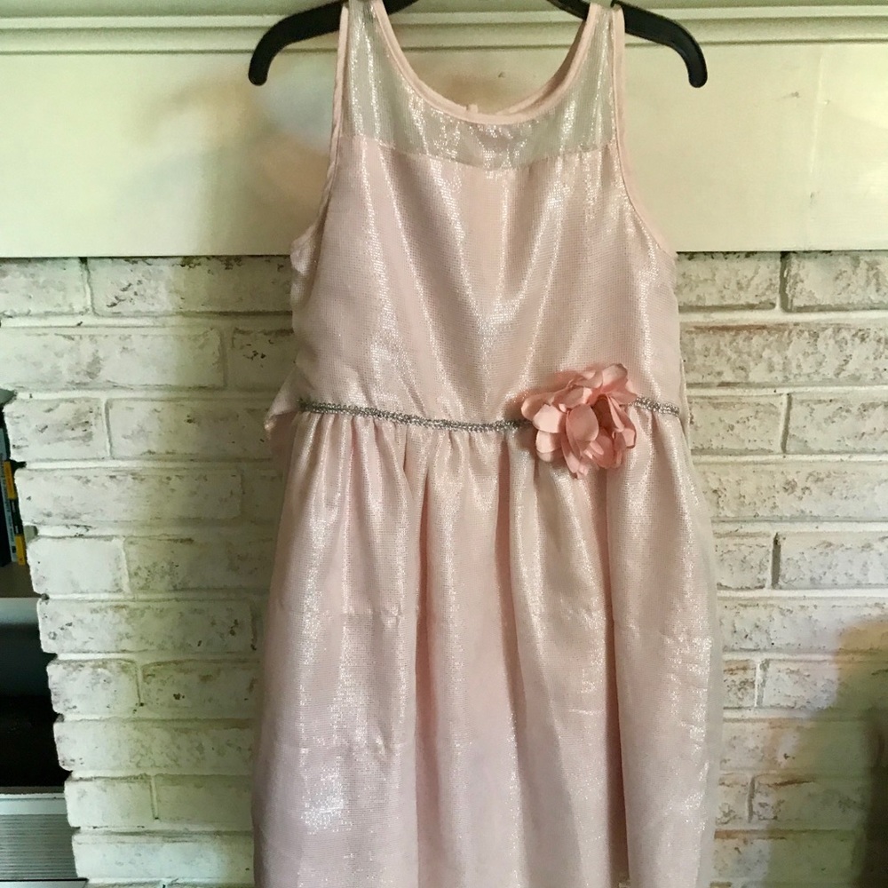 Gorgeous light pink sparkly sleeveless dress
